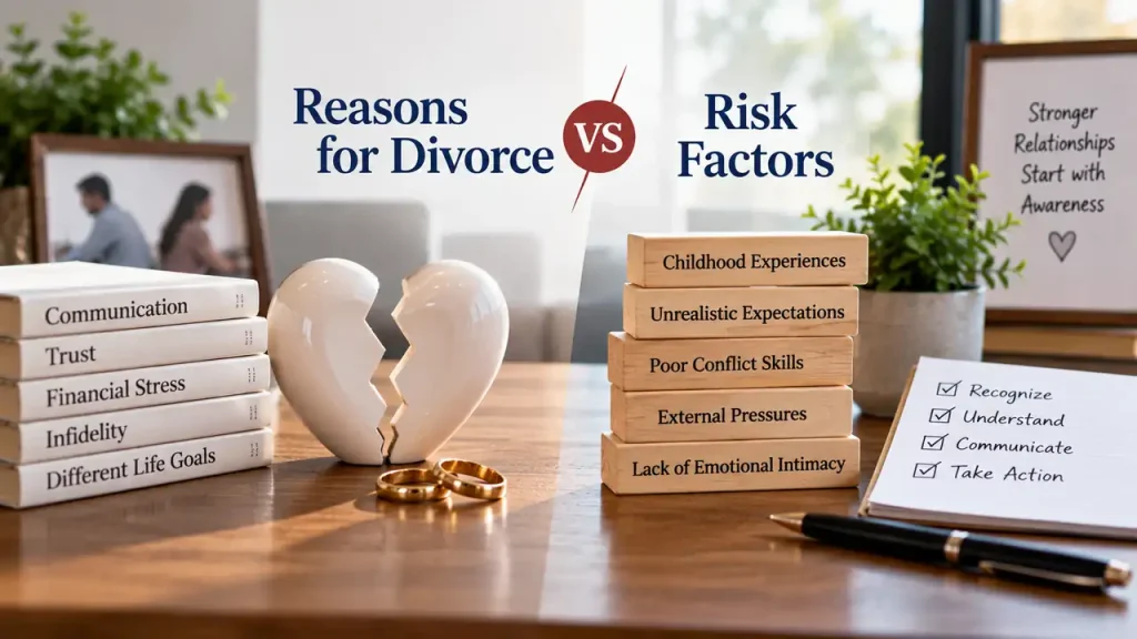 Reasons for divorce vs risk factors