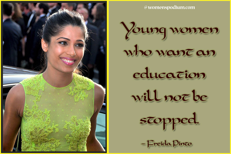 Freida pinto - educating women