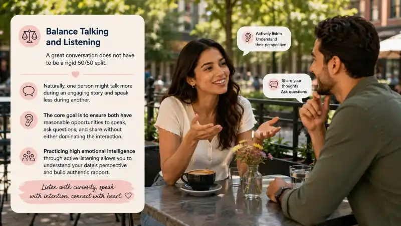 Balance talking in blind date
