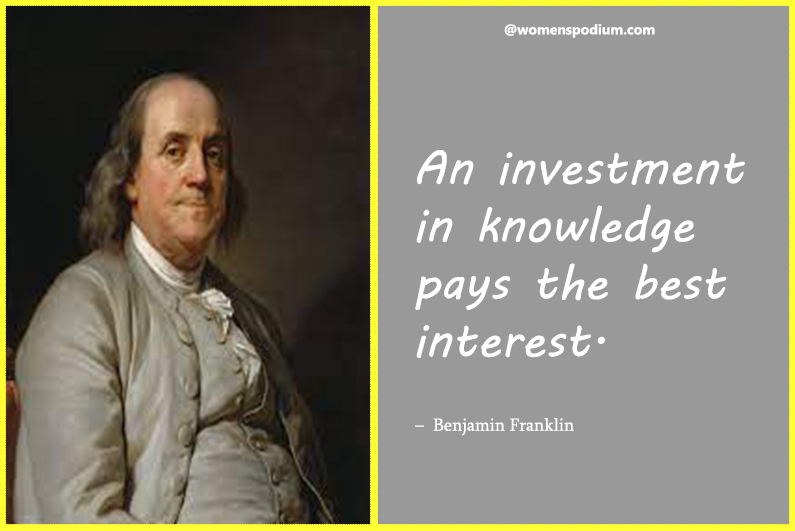 – Benjamin Franklin