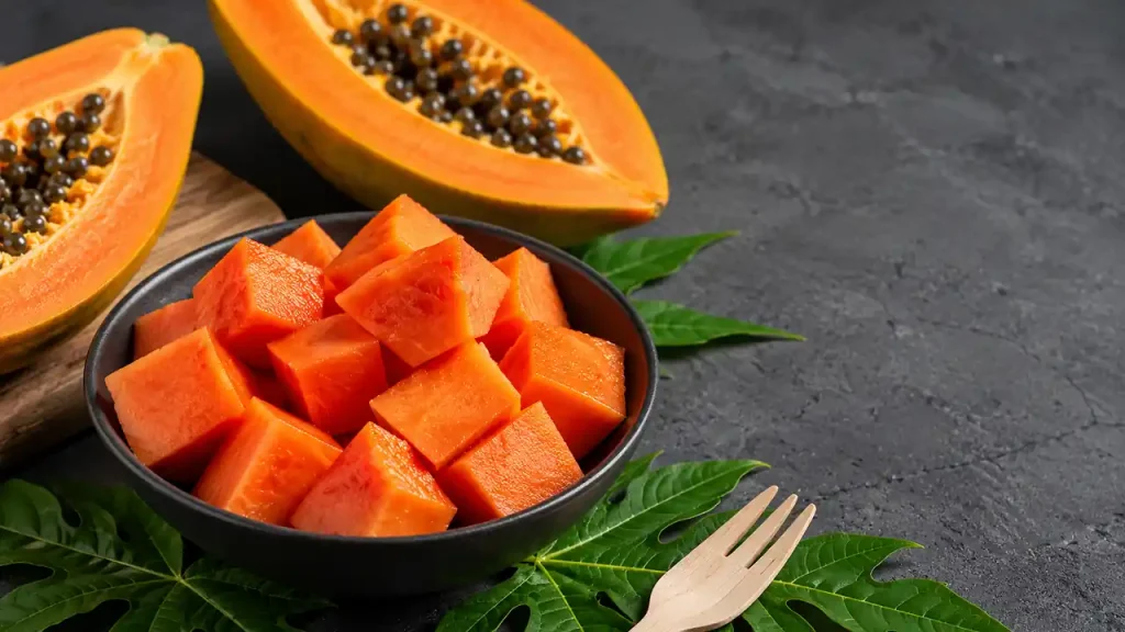 Papaya as a natural source of vitamin-A-rich foods