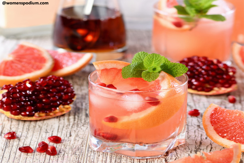 Pink Grapefruit with Pomegranate