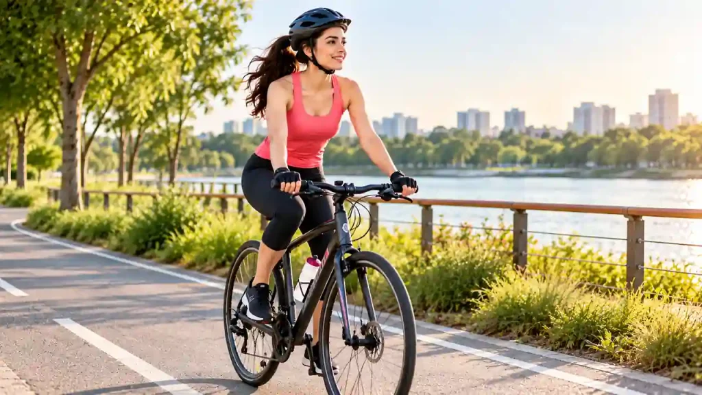 Outdoor cycling workout session designed to burn 400 calories effectively