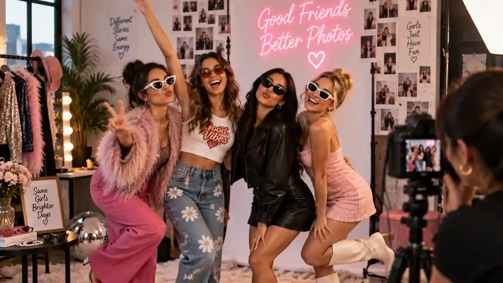 Girls' night out themed photo shoot