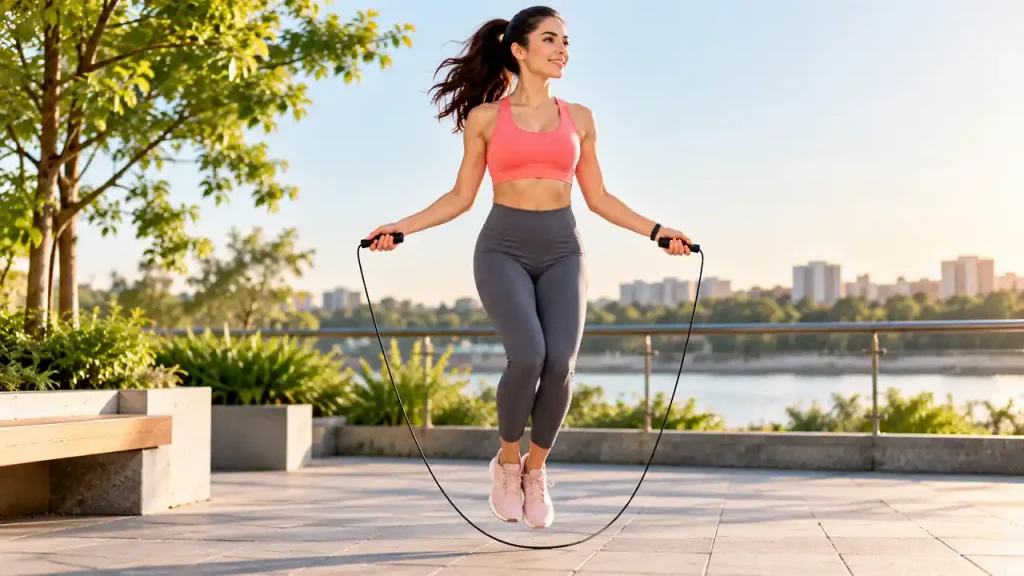 Jump rope cardio workout routine designed to burn 400 calories fast