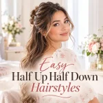 8 Easy half up half down hairstyles