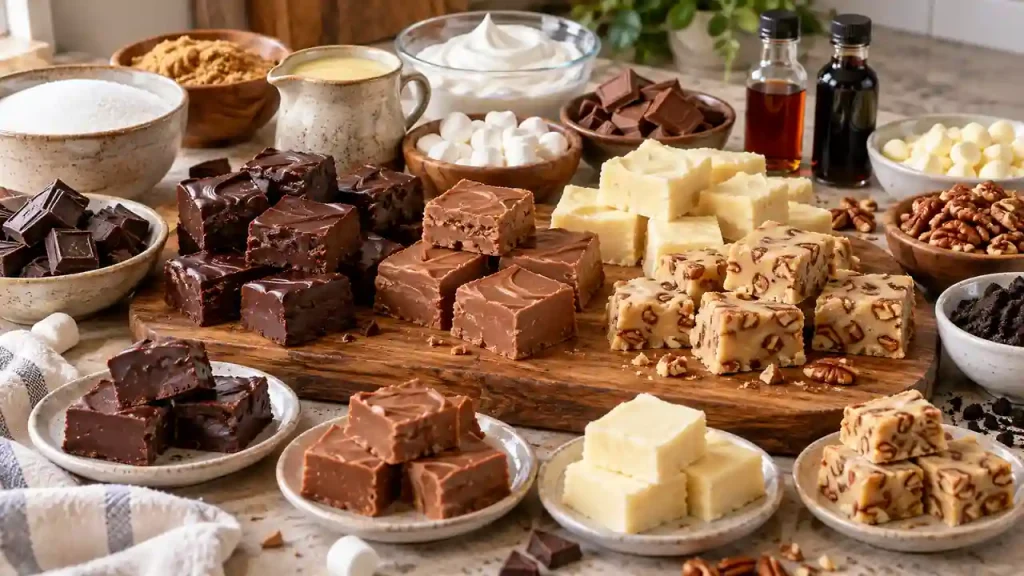 Different fudge variety
