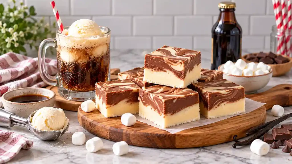 Root beer float fudge