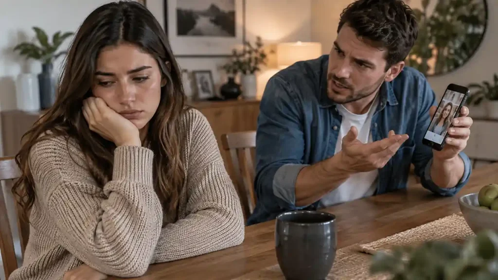 You compare your partner with the other person