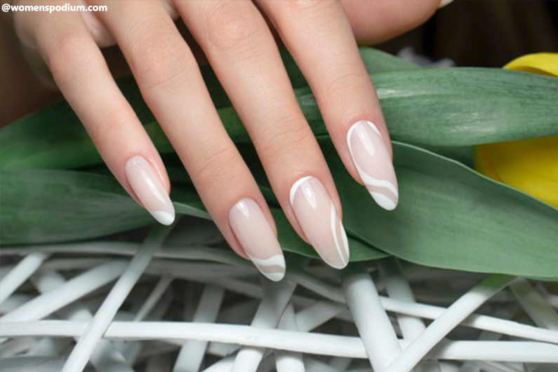 Nude Swirl Nail Designs