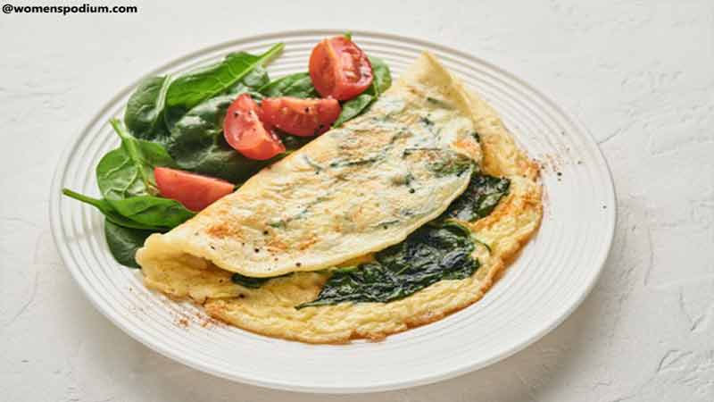 Egg White Omelet with Spinach