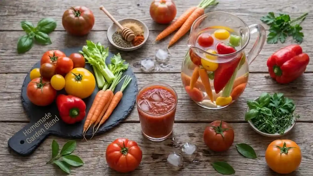 Homemade garden vegetable blend