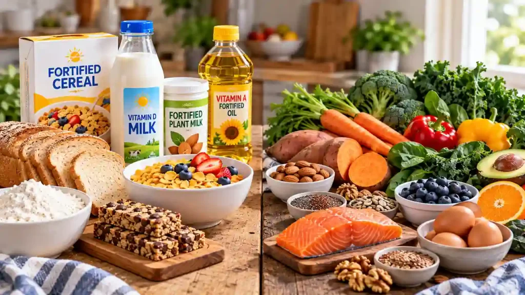 Fortified vs naturally nutrient rich foods