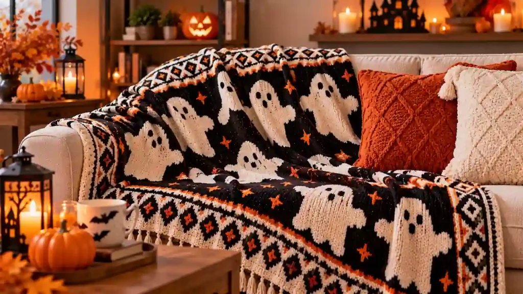 Knitted ghosts and geometric patterns