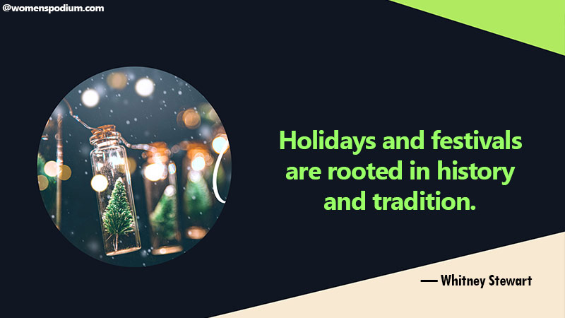 Holidays and festivals