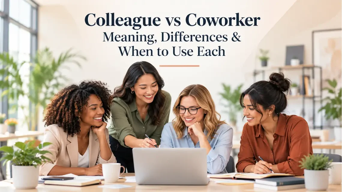 Meaning and differences of colleague vs coworker