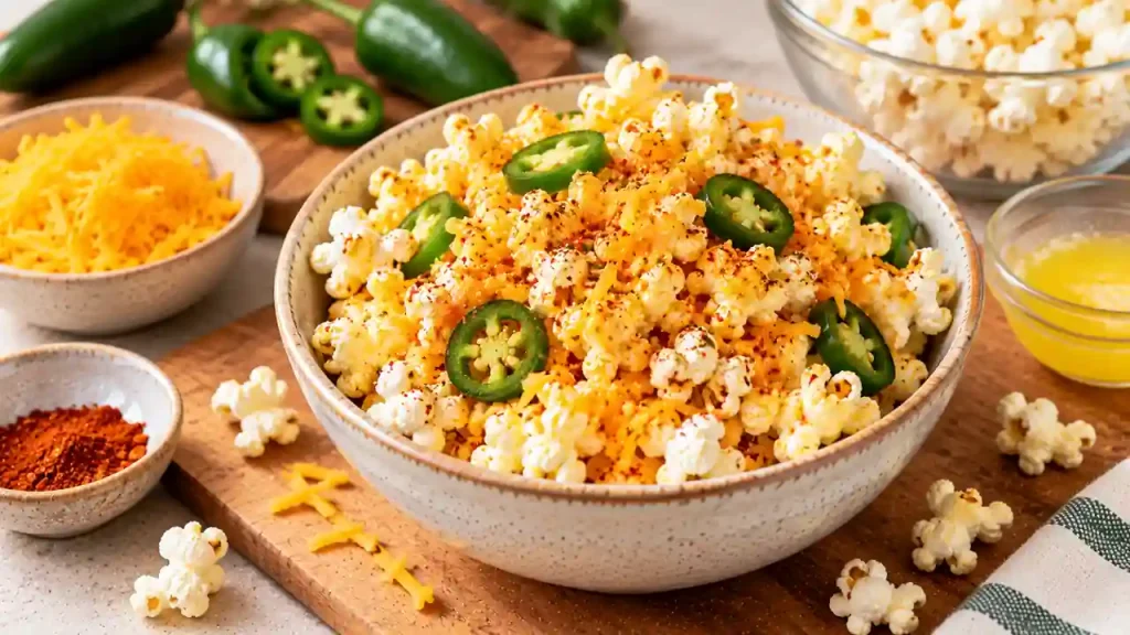 Jalapeño-cheddar popcorn