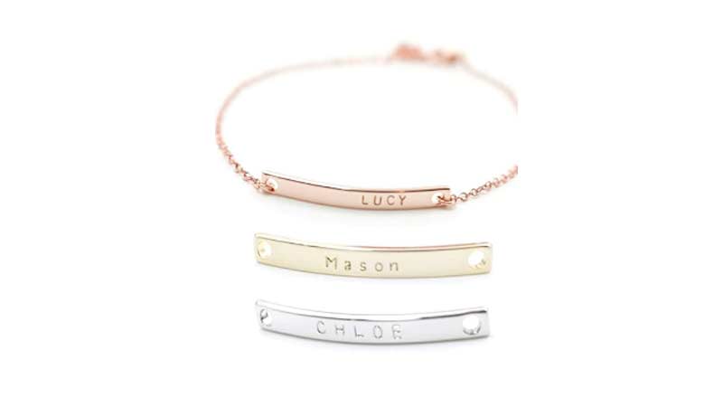 Personalized Name Bar Bracelet