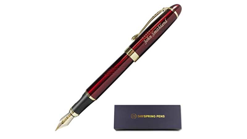 Personalized Red Fountain Pen