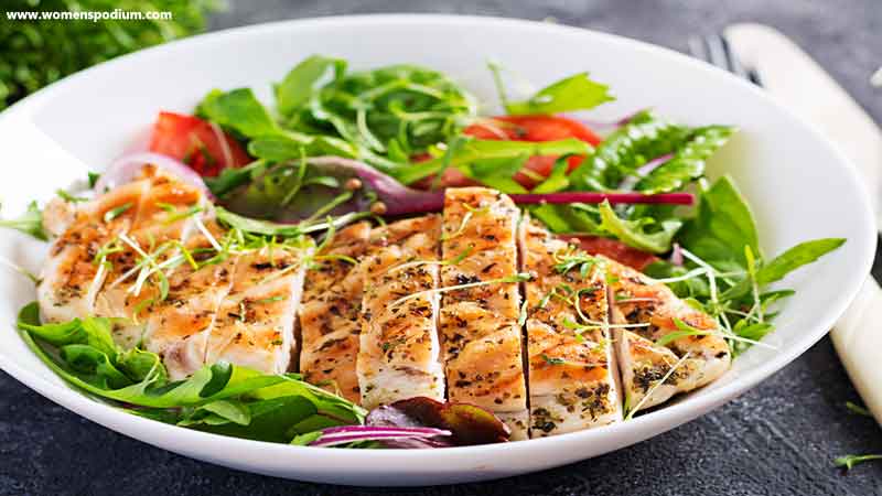 Grilled chicken salad - Christmas chicken recipe