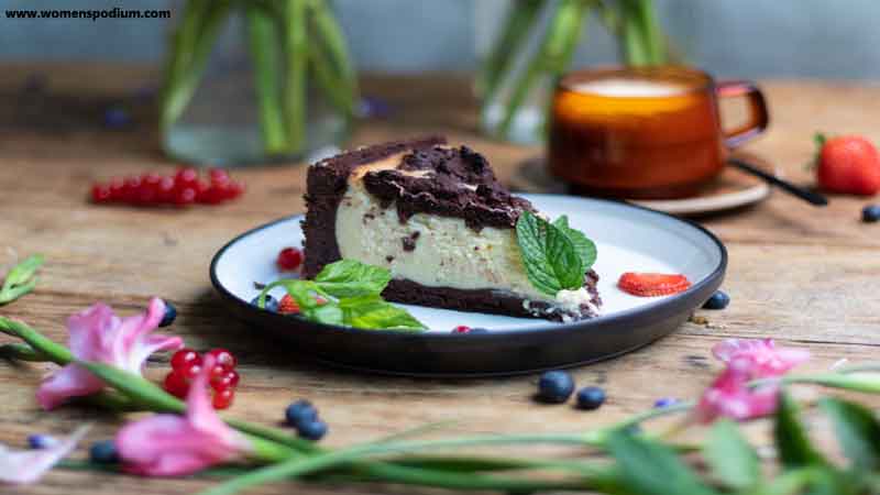Chocolate topped new yourk cheesecake