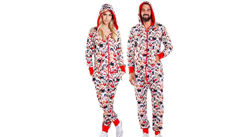 Christmas Sweater Jumpsuit for Men and Women