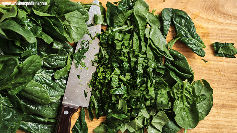 Spinach is full of vitamin K