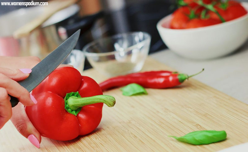 healthy red bell peppers