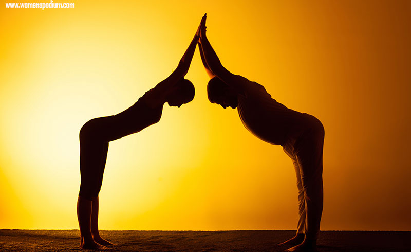 Temple Pose - Partner Yoga