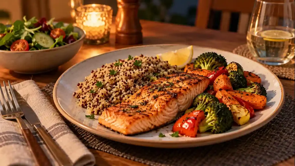Healthy dinner food
