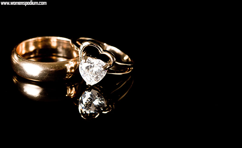 heart, triangle, peer shaped ring - Elegant Engagement Ring