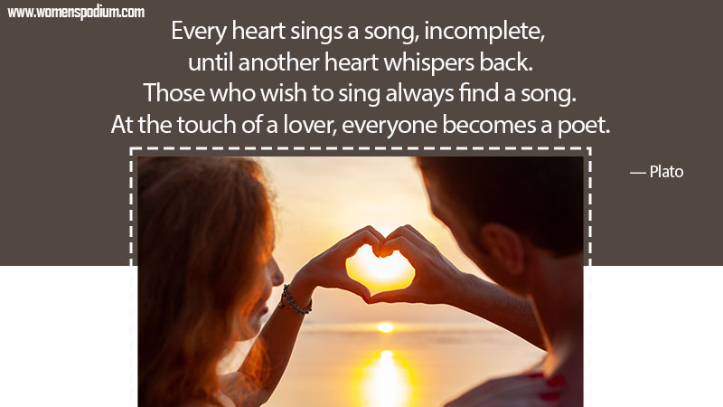 in love, heart sings a song