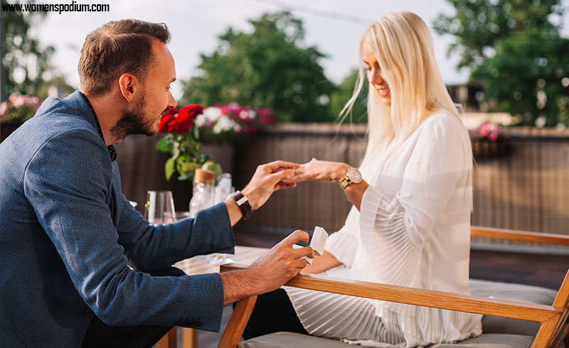 rooftop proposal - Elegant Engagement Ring