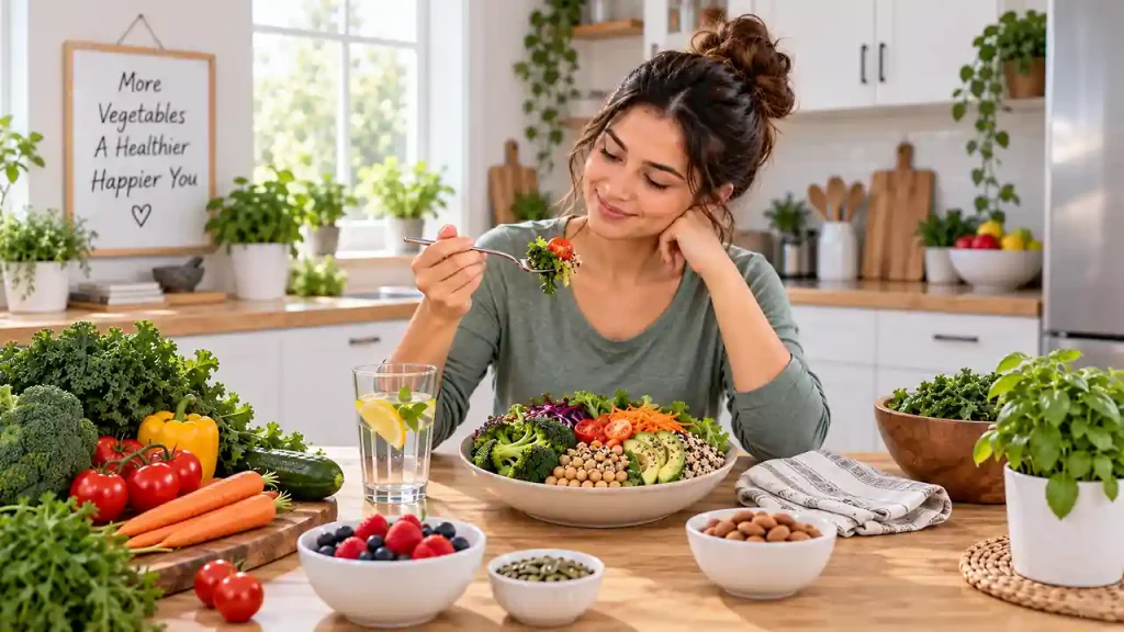 Eat more whole vegetables and high-fiber foods