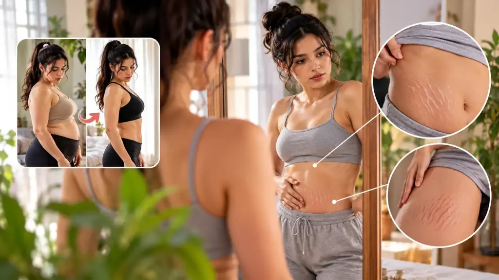 You notice them after weight loss