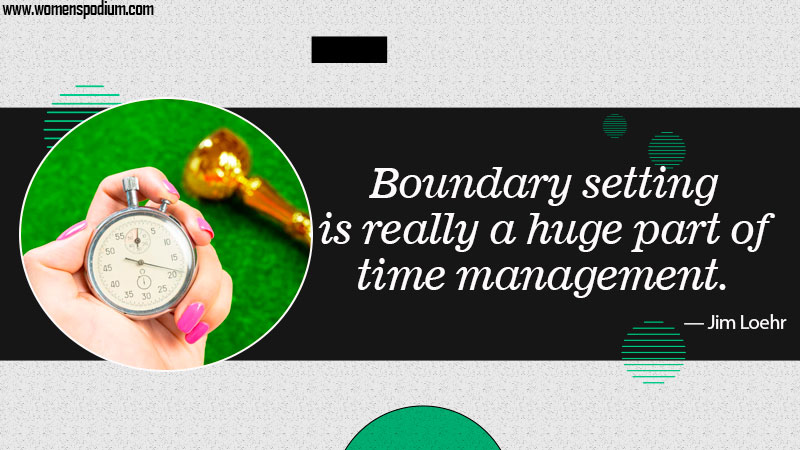 Boundary setting - Time management Quotes