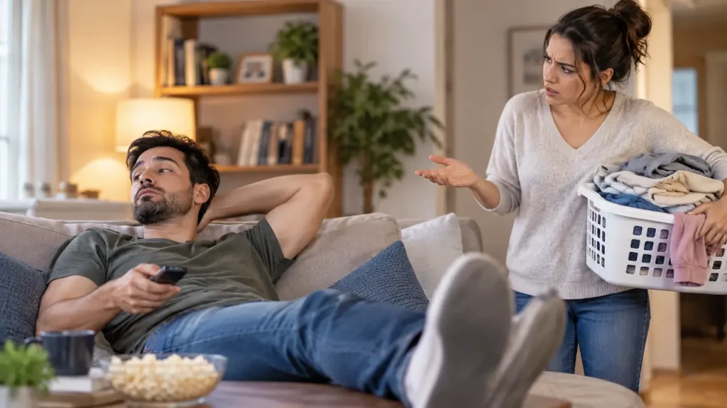 Selfish husband rarely shows appreciation or takes responsibility
