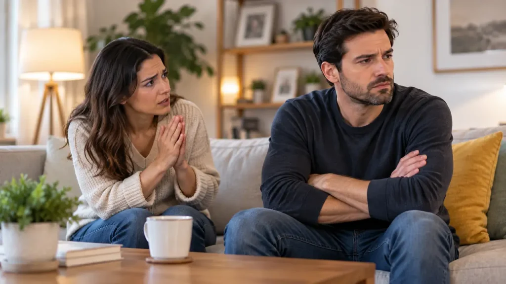 Selfish husband avoiding conflict resolution
