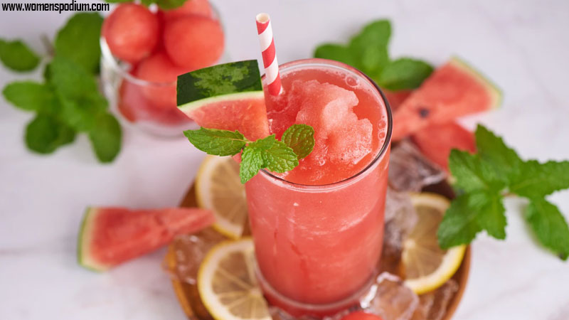 watermelon and mint fizz - watermelon-mint fizz