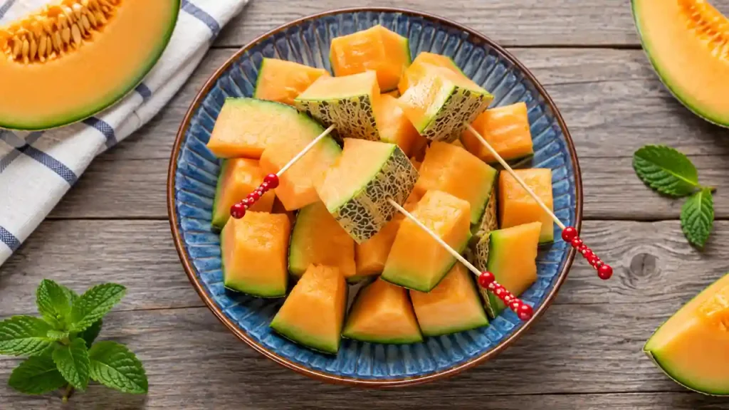 Cantaloupe – hydration is fruit high in protein