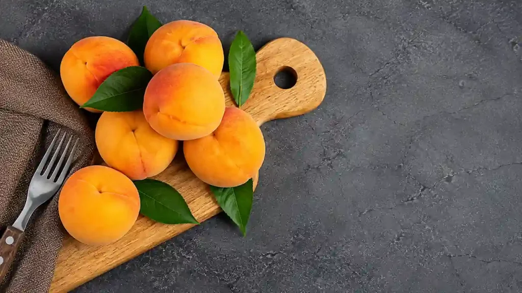 Peaches is fruit high in protein