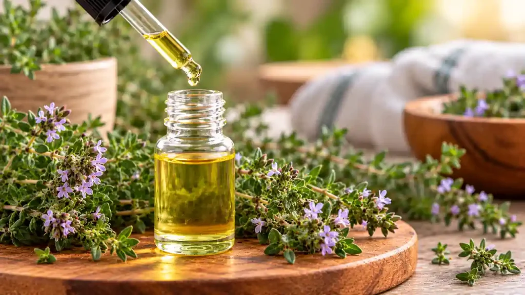 Thyme oil is essential oils for sinusitis