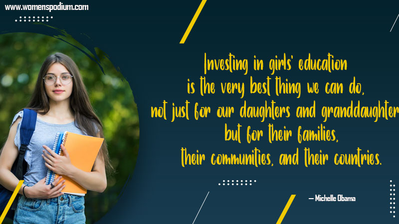 investing in girl education - quotes on women education