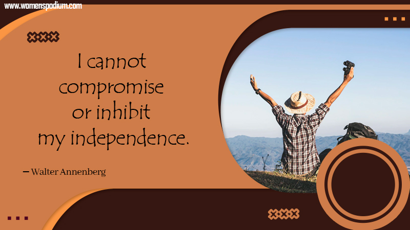 cannot compromise independence