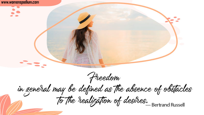 realization of desires - freedom quotes