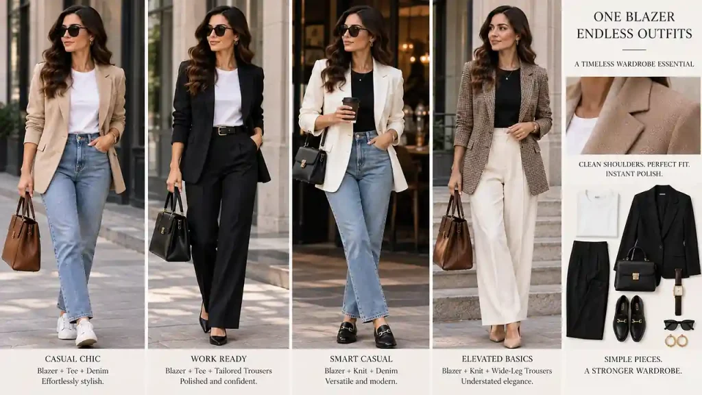 Blazer with everyday basics