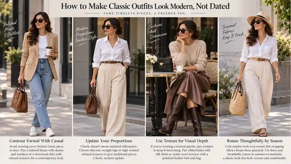 Classic outfits look modern
