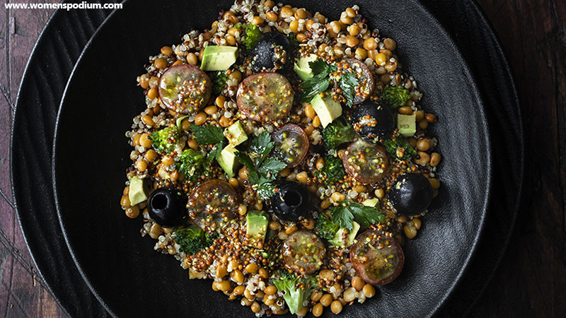 Mediterranean Lentil Salad With Veggies-vegetarian anti-inflammatory diet