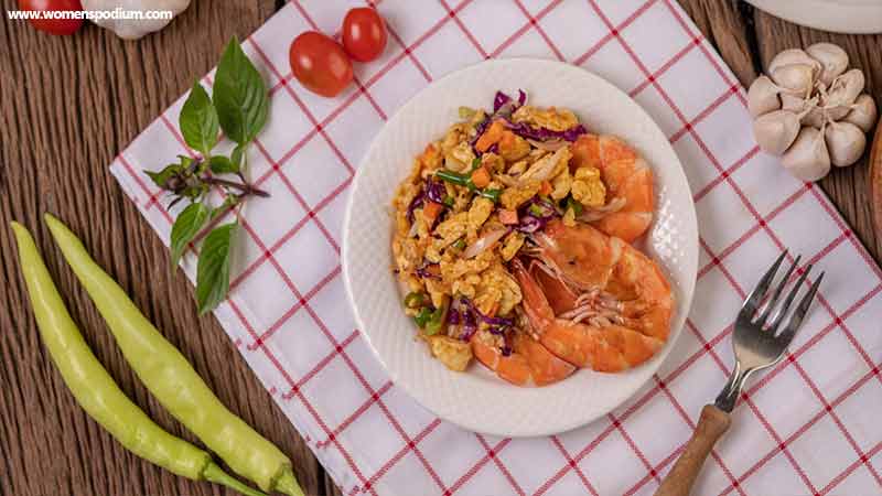 Shrimps And Cauliflower Grits