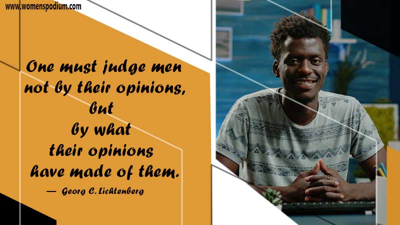 judge men by what they are - mens day quotes